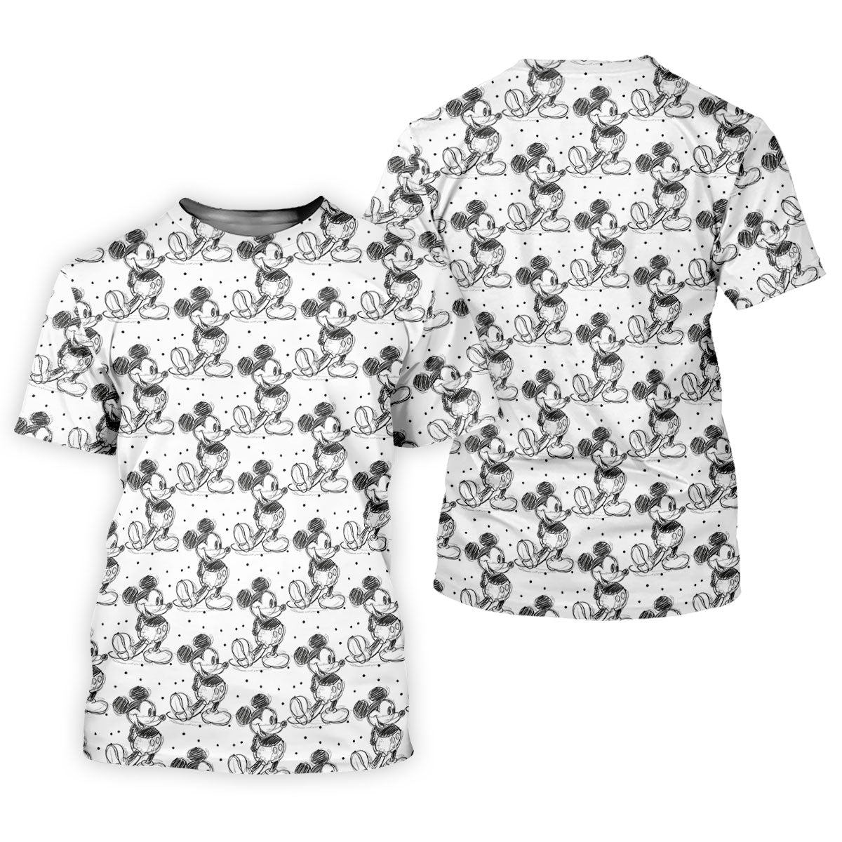 Vintage Sketch Cartoon Mouse Golf Shirt, Golf Gifts For Women, Golf Shirts For Women