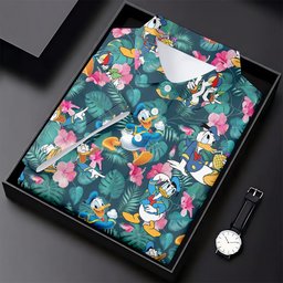 Tropical Cartoon Duck Hawaiian Golf Shirt, Golf Gifts For Women, Ladies Golf Tops