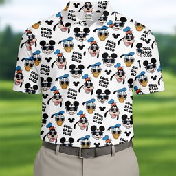 Cool Dads Club Cartoon Friends Golf Shirt, Mens Golf Shirts, Golf Shirts For Men