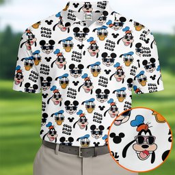 Cool Dads Club Cartoon Friends Golf Shirt, Mens Golf Shirts, Golf Shirts For Men