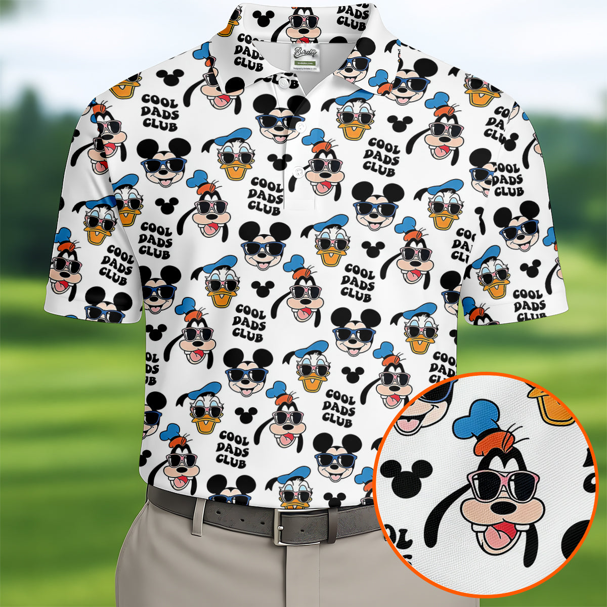 Cool Dads Club Cartoon Friends Golf Shirt, Mens Golf Shirts, Golf Shirts For Men