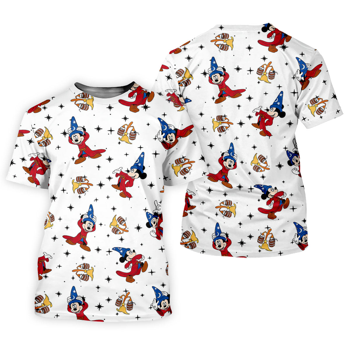 Wizard Mouse Magic Stars Pattern Golf Shirt, Womens Golf Clothing, Womens Golf Shirts