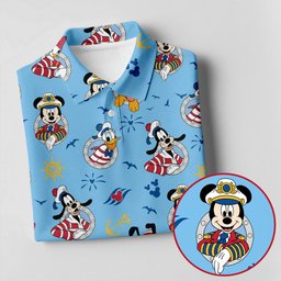 Cruise Captain Cartoon Friends Golf Shirt, Womens Golf Tops, Womens Golf Apparel