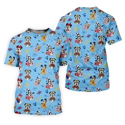Cruise Captain Cartoon Friends Golf Shirt, Womens Golf Tops, Womens Golf Apparel
