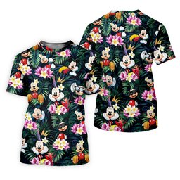 Cartoon Mouse Sunglasses Hawaiian Golf Shirt, Mens Golf Apparel, Mens Golf Clothing