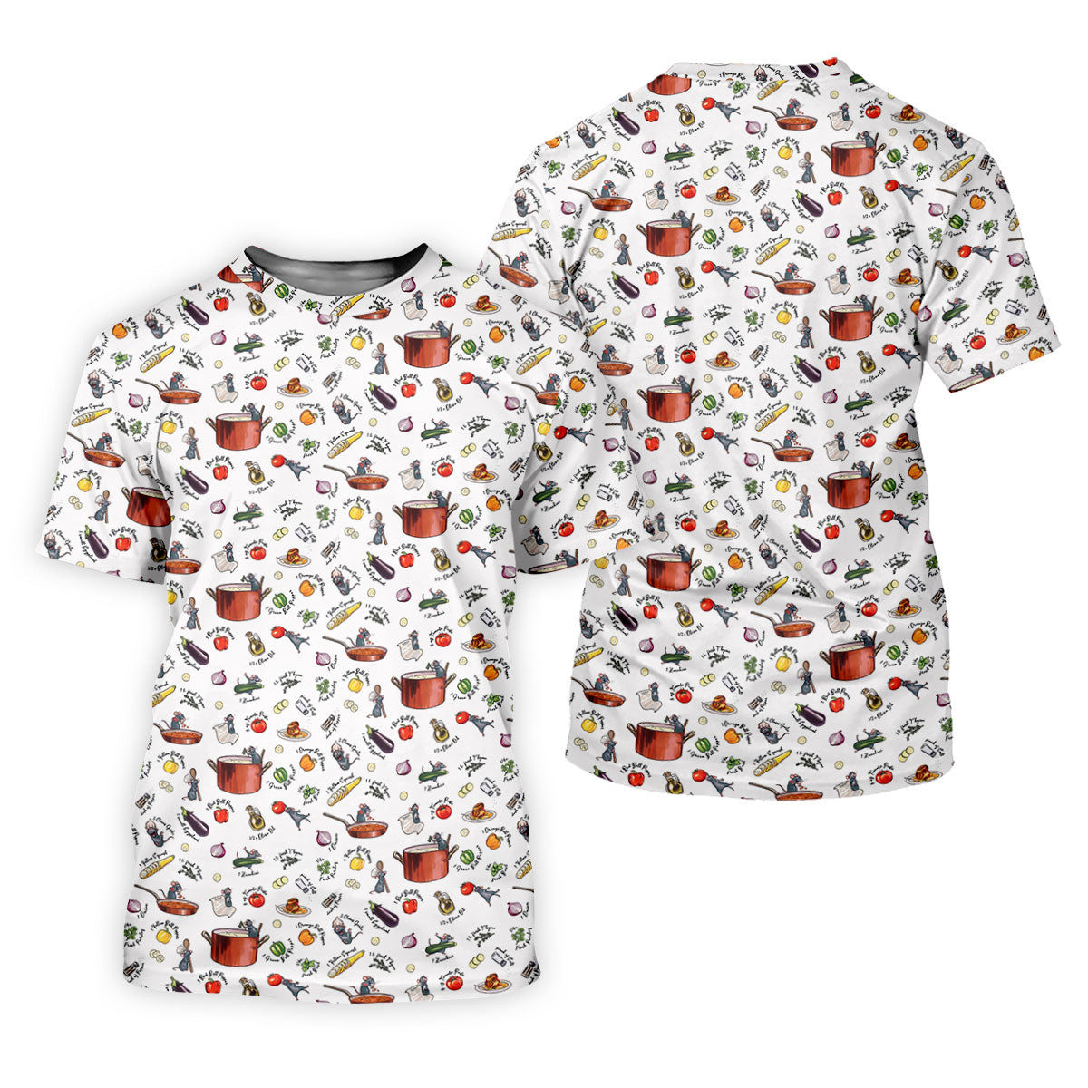 Chef Rat Kitchen Pattern Golf Shirt, Funny Mens Golf Shirts, Golf Shirts For Men
