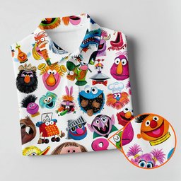 Funny Puppet Faces Pattern Golf Shirt, Golf Shirts For Women, Golf Gifts For Women