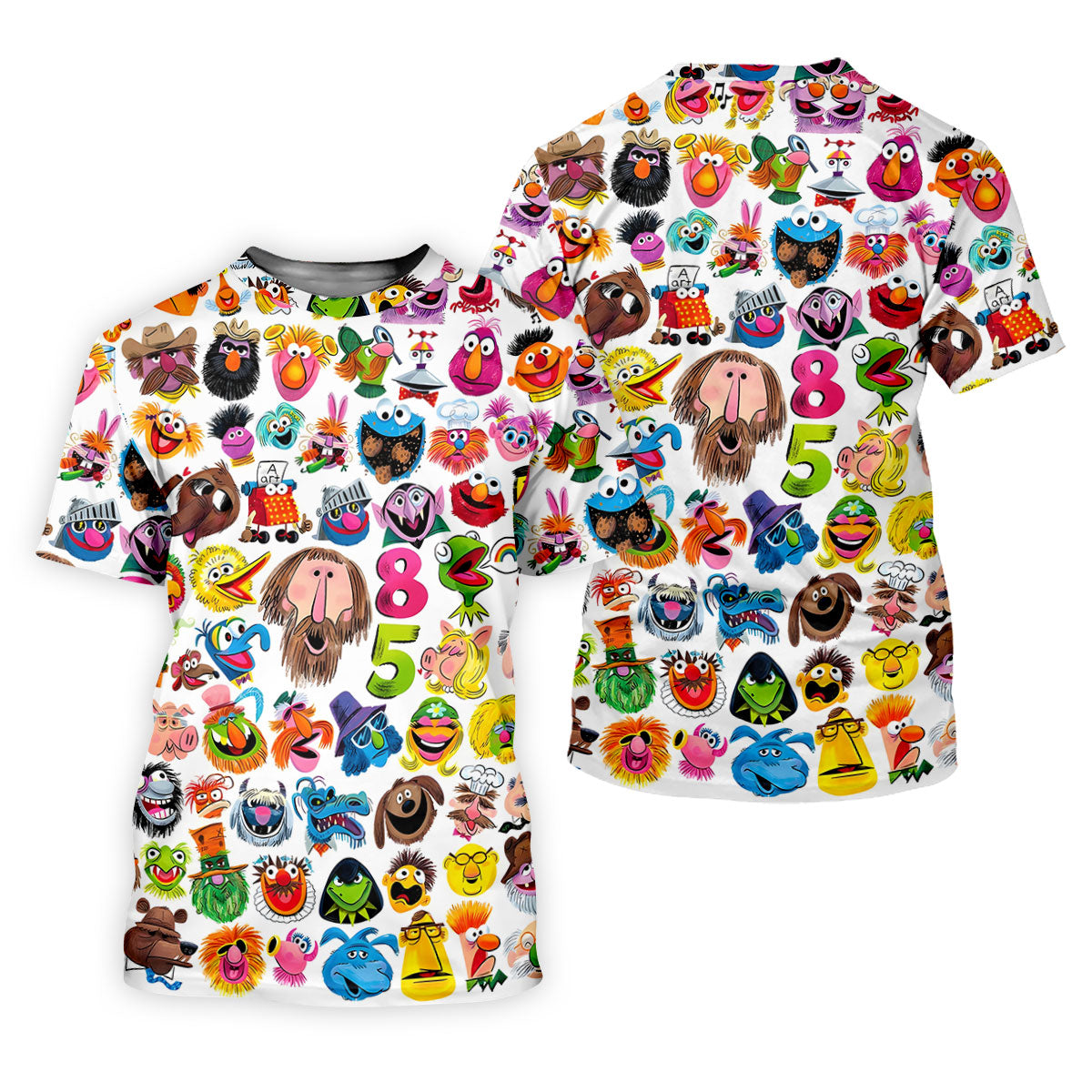 Funny Puppet Faces Pattern Golf Shirt, Golf Shirts For Women, Golf Gifts For Women