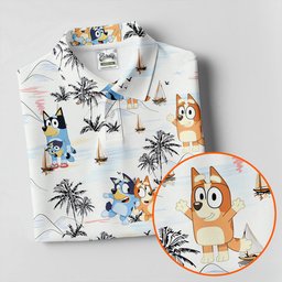 Sailboat Cartoon Dog Family Hawaiian Golf Shirt, Mens Golf Shirts, Mens Golf Polo