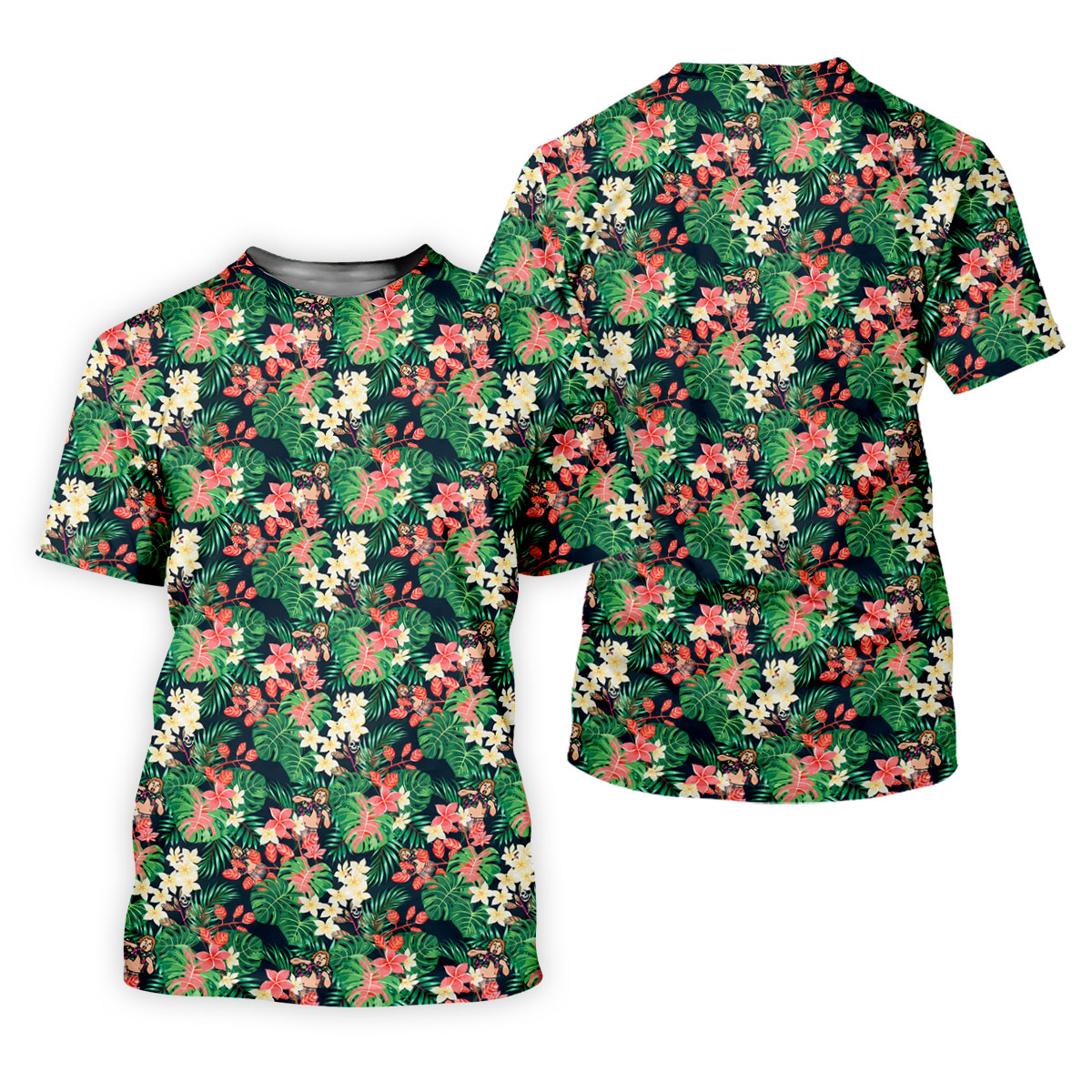Floral Treasure Hunter Hawaiian Golf Shirt, Golf Gifts For Women, Ladies Golf Shirts