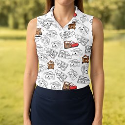 Sketch Tow Truck Race Car Golf Shirt, Ladies Golf Apparel, Golf Shirts For Women