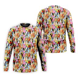 Colorful Cartoon Dog Crowd Golf Shirt, Golf Shirts For Men, Funny Mens Golf Shirts