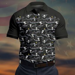 Black Dancing Beagle Music Golf Shirt, Mens Golf Apparel, Funny Mens Golf Shirts