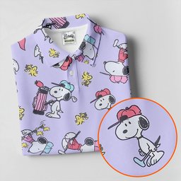 Lavender Beagle Golfer Cartoon Golf Shirt, Womens Golf Clothing, Golf Gifts For Women