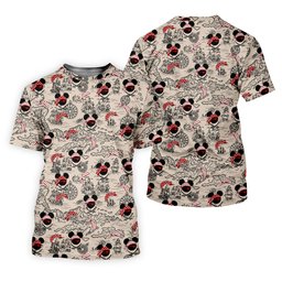 Pirate Mouse Ears Nautical Map Golf Shirt, Mens Golf Clothing, Funny Mens Golf Shirts