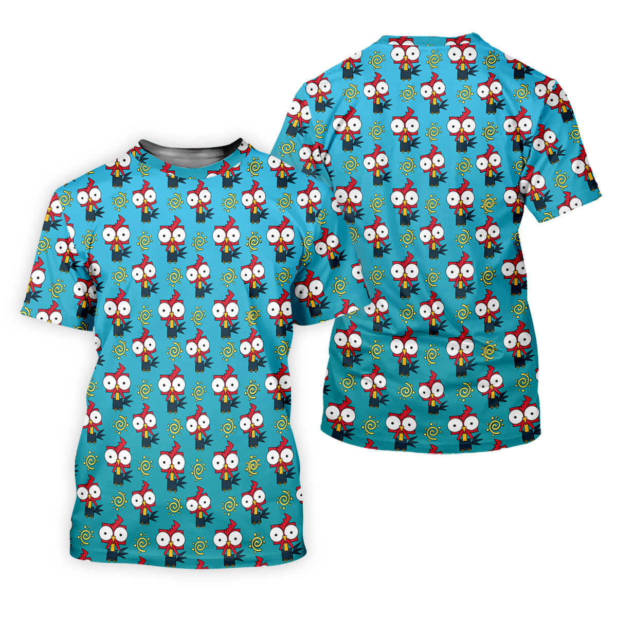Silly Rooster Swirl Pattern Golf Shirt, Golf Gifts For Women, Ladies Golf Apparel
