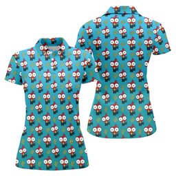 Silly Rooster Swirl Pattern Golf Shirt, Golf Gifts For Women, Ladies Golf Apparel