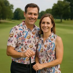 Balloon House Adventure Cartoon Golf Shirt, Golf Polo For Men, Golf Gifts For Men