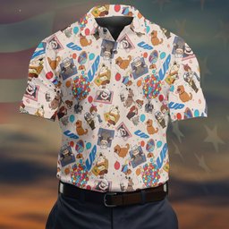 Balloon House Adventure Cartoon Golf Shirt, Golf Polo For Men, Golf Gifts For Men