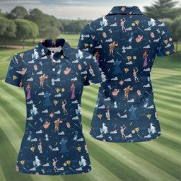 Greek Hero Cloud Pattern Golf Shirt, Golf Gifts For Women, Golf Shirts For Women