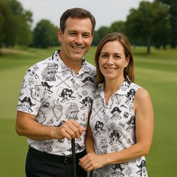 Pirate Island Map Cartoon Sketch Golf Shirt, Golf Shirts For Men, Golf Polo For Men
