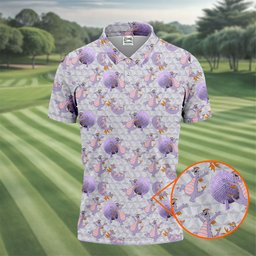Purple Dragon Imagination Pattern Golf Shirt, Golf Gifts For Men, Mens Golf Clothing