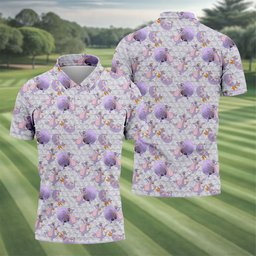 Purple Dragon Imagination Pattern Golf Shirt, Golf Gifts For Men, Mens Golf Clothing