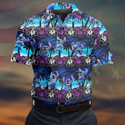 Neon Palm Hibiscus Alien Hawaiian Golf Shirt, Golf Polo For Men, Mens Golf Shirts