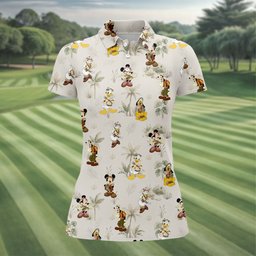 Safari Explorer Cartoon Friends Golf Shirt, Ladies Golf Tops, Golf Gifts For Women