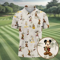 Safari Explorer Cartoon Friends Golf Shirt, Golf Shirts For Men, Mens Golf Shirts