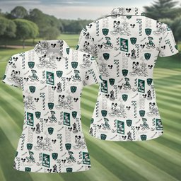 Vintage Mouse Golf Club Crest Golf Shirt, Womens Golf Tops, Womens Golf Clothing