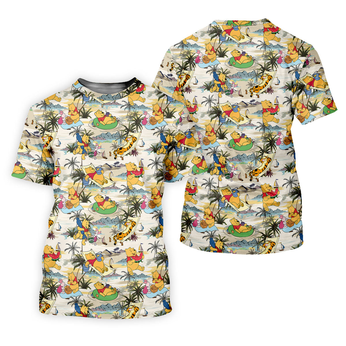 Honey Bear Beach Vacation Hawaiian Golf Shirt, Womens Golf Clothing, Ladies Golf Tops