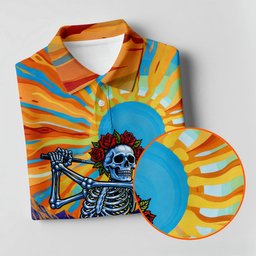 Sunrise Skeleton Garden Scene Golf Shirt, Ladies Golf Shirts, Womens Golf Shirts