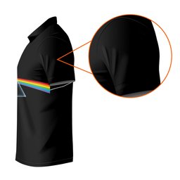Minimal Black Prism Rainbow Art Golf Shirt, Mens Golf Clothing, Golf Polo For Men