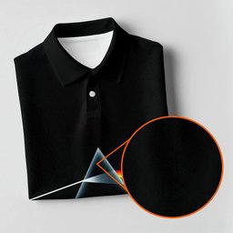Minimal Black Prism Rainbow Art Golf Shirt, Mens Golf Clothing, Golf Polo For Men