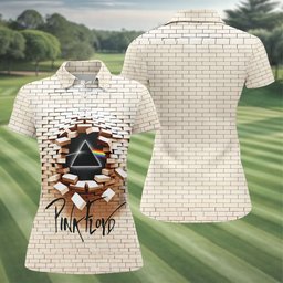 Brick Wall Rainbow Prism Burst Golf Shirt, Womens Golf Clothing, Ladies Golf Apparel