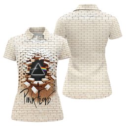 Brick Wall Rainbow Prism Burst Golf Shirt, Womens Golf Clothing, Ladies Golf Apparel