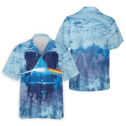 Blue Tie Dye Prism Triangle Art Golf Shirt, Mens Golf Clothing, Golf Polo For Men