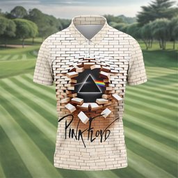 Brick Wall Rainbow Prism Burst Golf Shirt, Mens Golf Clothing, Golf Polo For Men