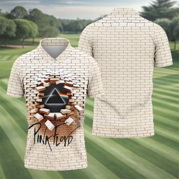 Brick Wall Rainbow Prism Burst Golf Shirt, Mens Golf Clothing, Golf Polo For Men