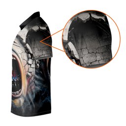 Screaming Face Cracked Wall Art Golf Shirt, Mens Golf Clothing, Golf Polo For Men