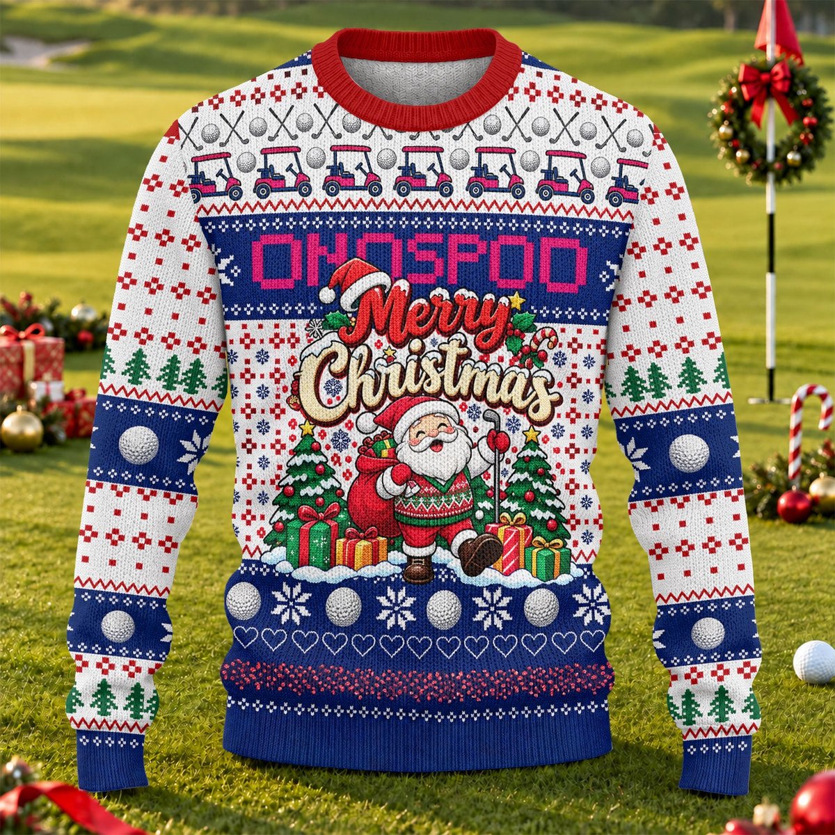 Ugly Christmas Sweater Santa Golf Balls, Ugly Sweater Party, Christmas Golf Gift