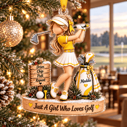 Just A Girl Who Loves Golf (Maddie/Katie) Golden Yellow