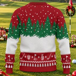 Ugly Christmas Sweater Ho Ho Ho Hole In One, Ugly Sweater Party, Funny Xmas Gift
