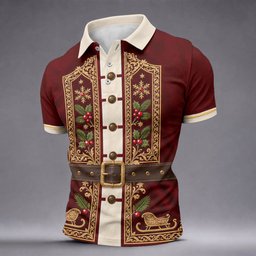 Vintage Tapestry Christmas Golf Shirt, Golf Shirts For Men, Funny Mens Golf Shirts