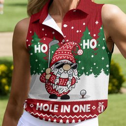 Ho Ho Ho Hole In One Christmas Golf Shirt, Womens Golf Tops, Golf Gifts For Women
