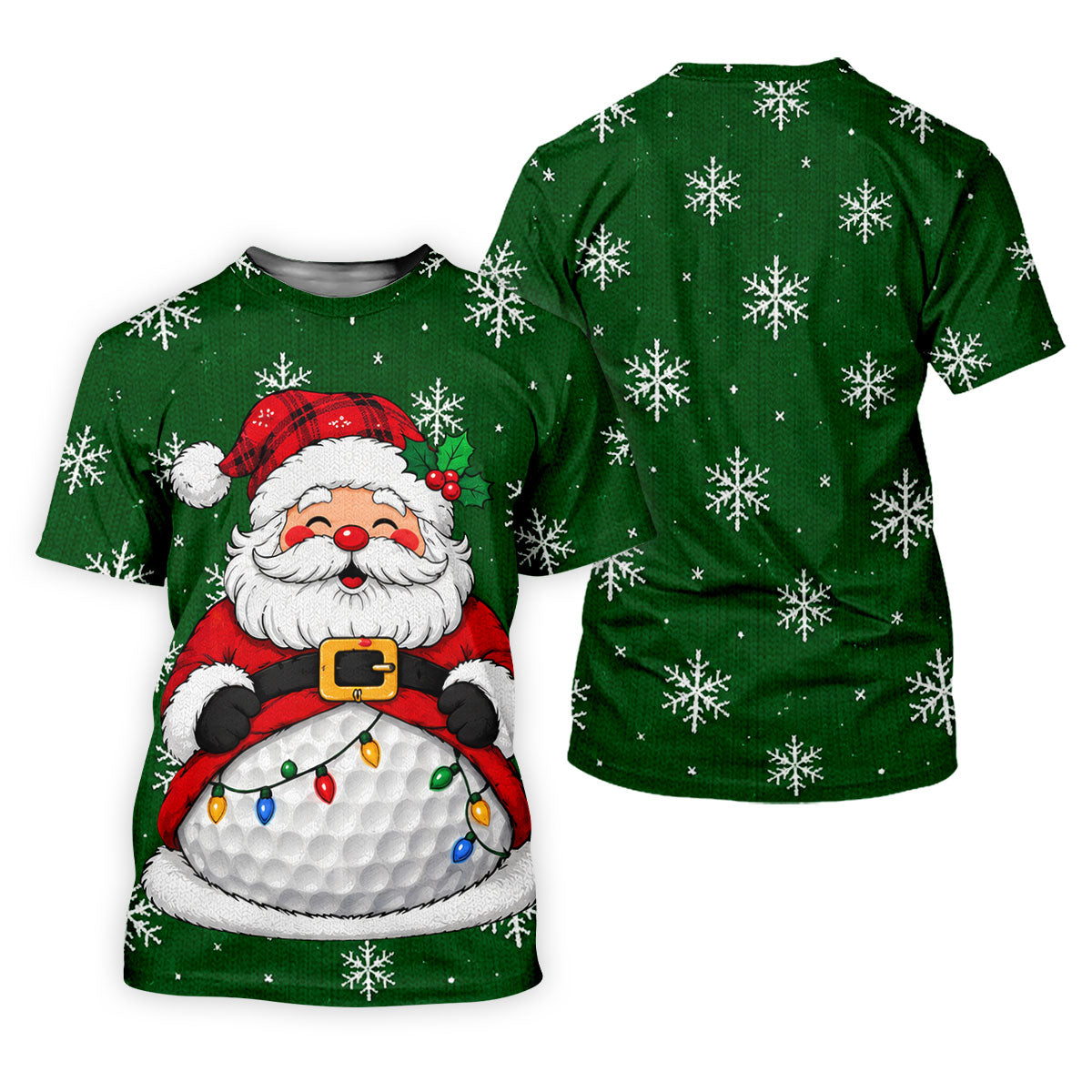 Santa Golf Ball Snowman Christmas Golf Shirt, Womens Golf Tops, Ladies Golf Shirts