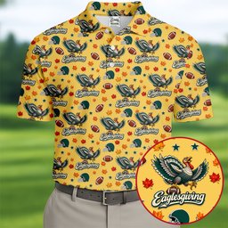 Eaglesgiving Thanksgiving Golf Shirt, Golf Shirts For Men, Mens Holiday Golf Shirts