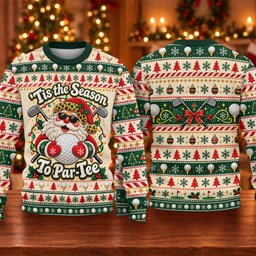 Ugly Christmas Sweater Tis The Season To Par-Tee, Ugly Sweater Party, Funny Xmas Gift