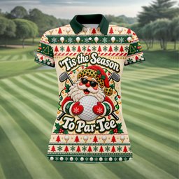 Tis The Season To Par-Tee Christmas Golf Shirt, Womens Golf Tops, Ladies Golf Shirts